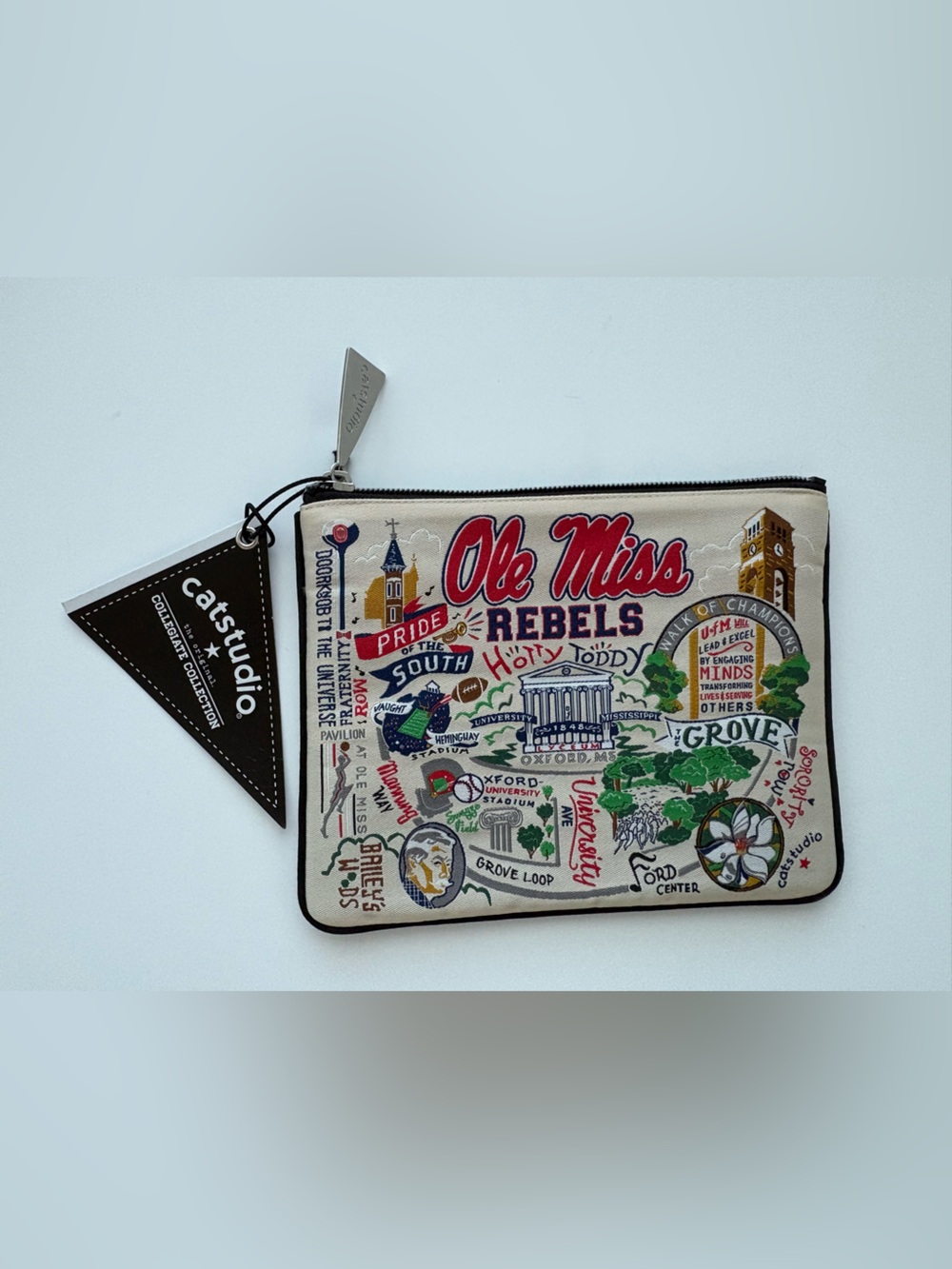 Catstudio Ole Miss Rebels Collegiate Zip Pouch NWT 5x7
